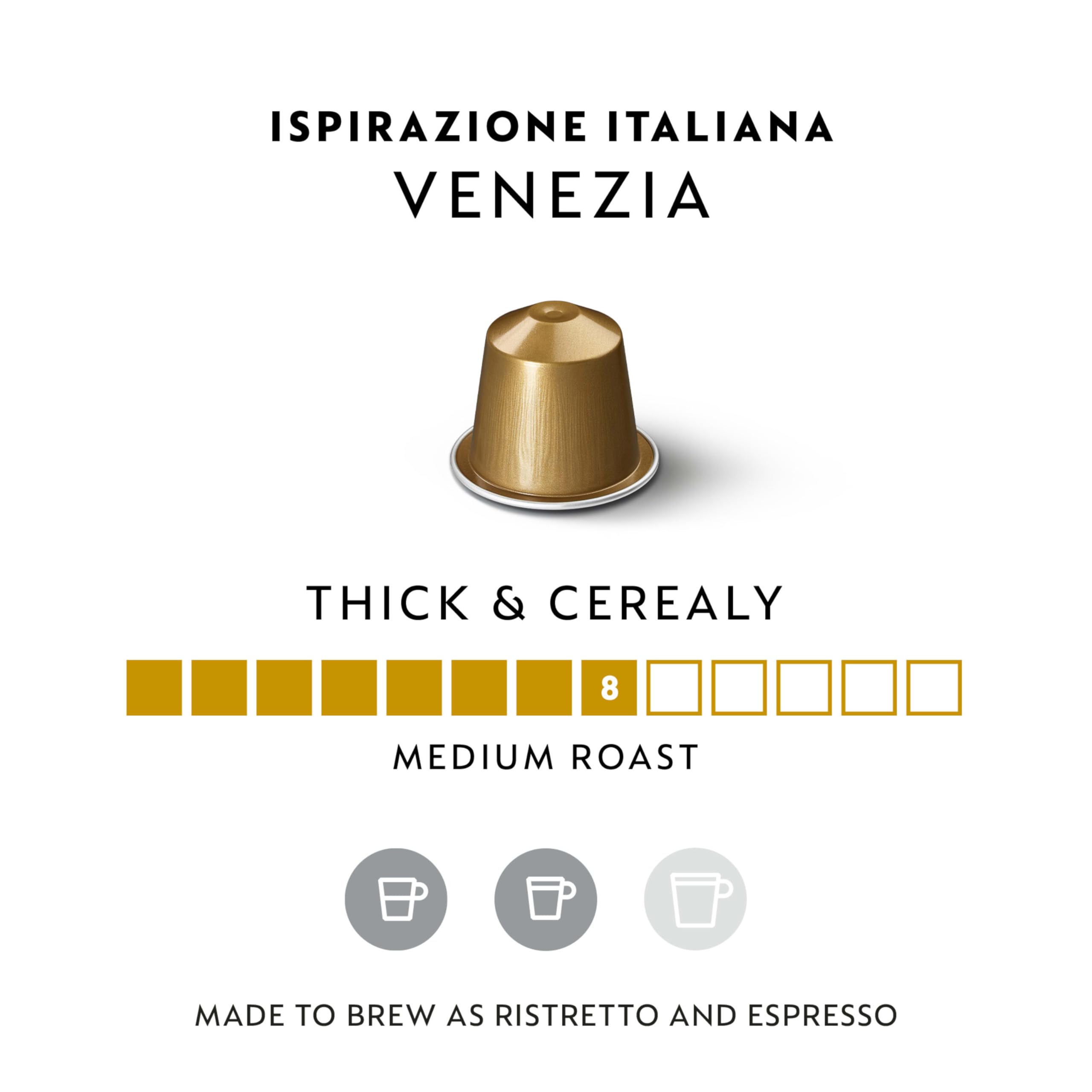 Nespresso Capsules OriginalLine, Ispirazione Venezia, Medium Roast Coffee Pods, 50-Count Espresso Coffee Pods