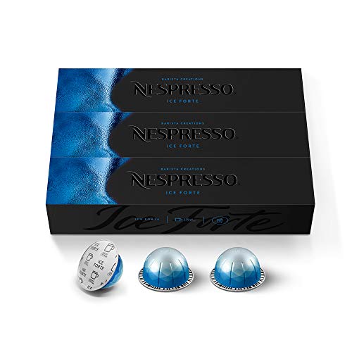 Nespresso Capsules OriginalLine, Ice Forte, 30-Count Espresso Coffee Pods, Brews 7.8 oz.