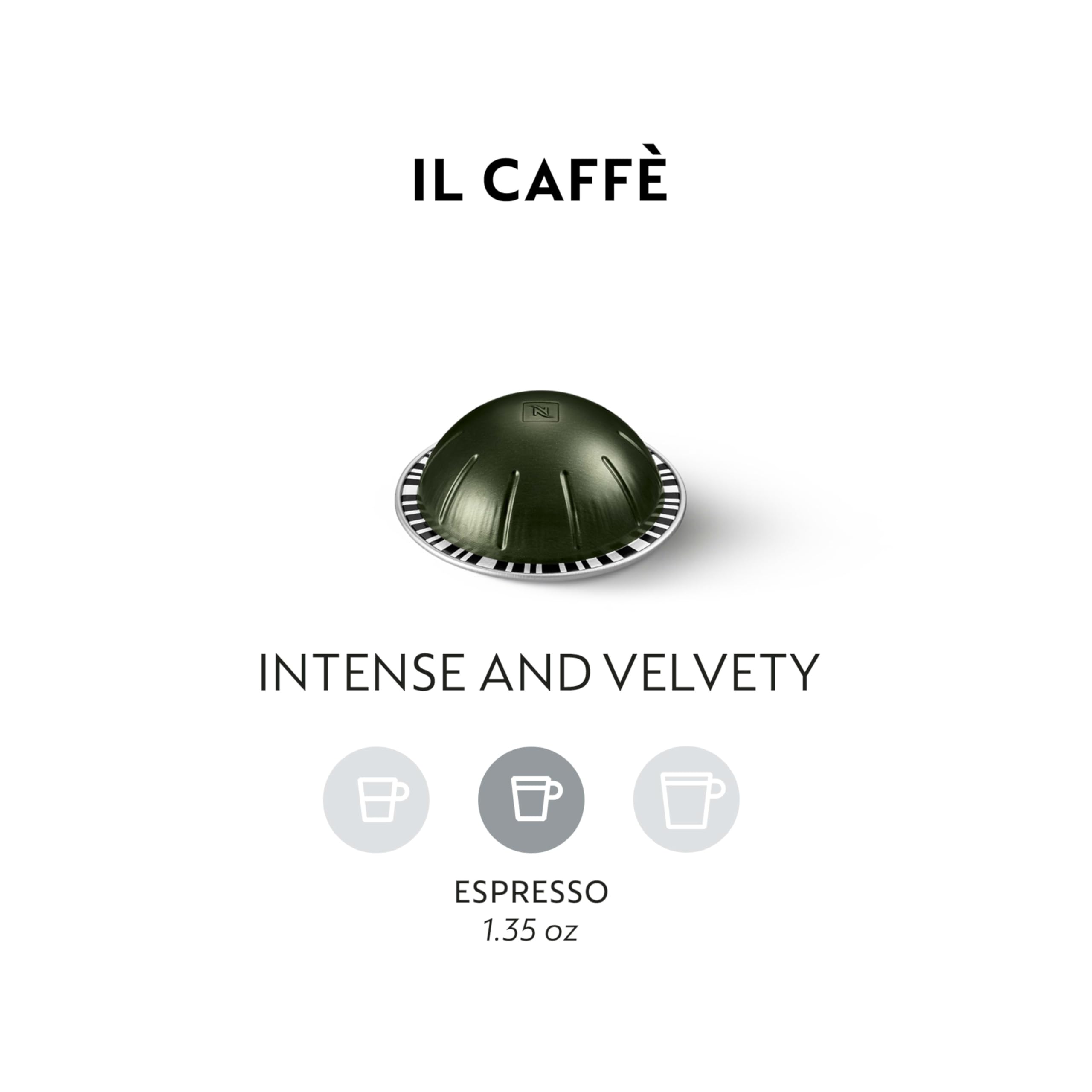 Nespresso Capsules Vertuo, Il Caffe, 50-Count Espresso Pods, Brews 1.35 oz.