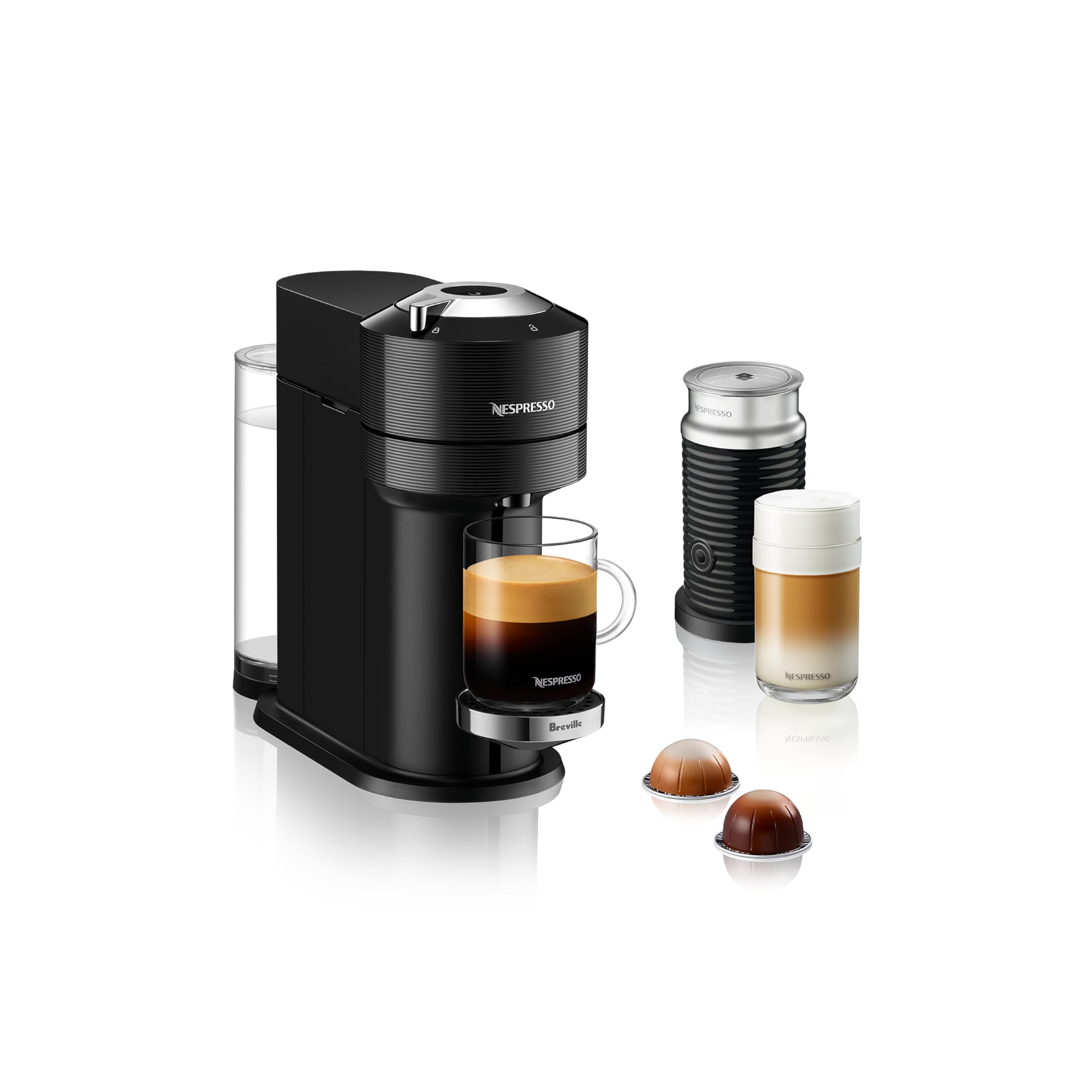 Nespresso Vertuo Next Premium Coffee and Espresso Maker by Breville with Aeroccino Milk Frother