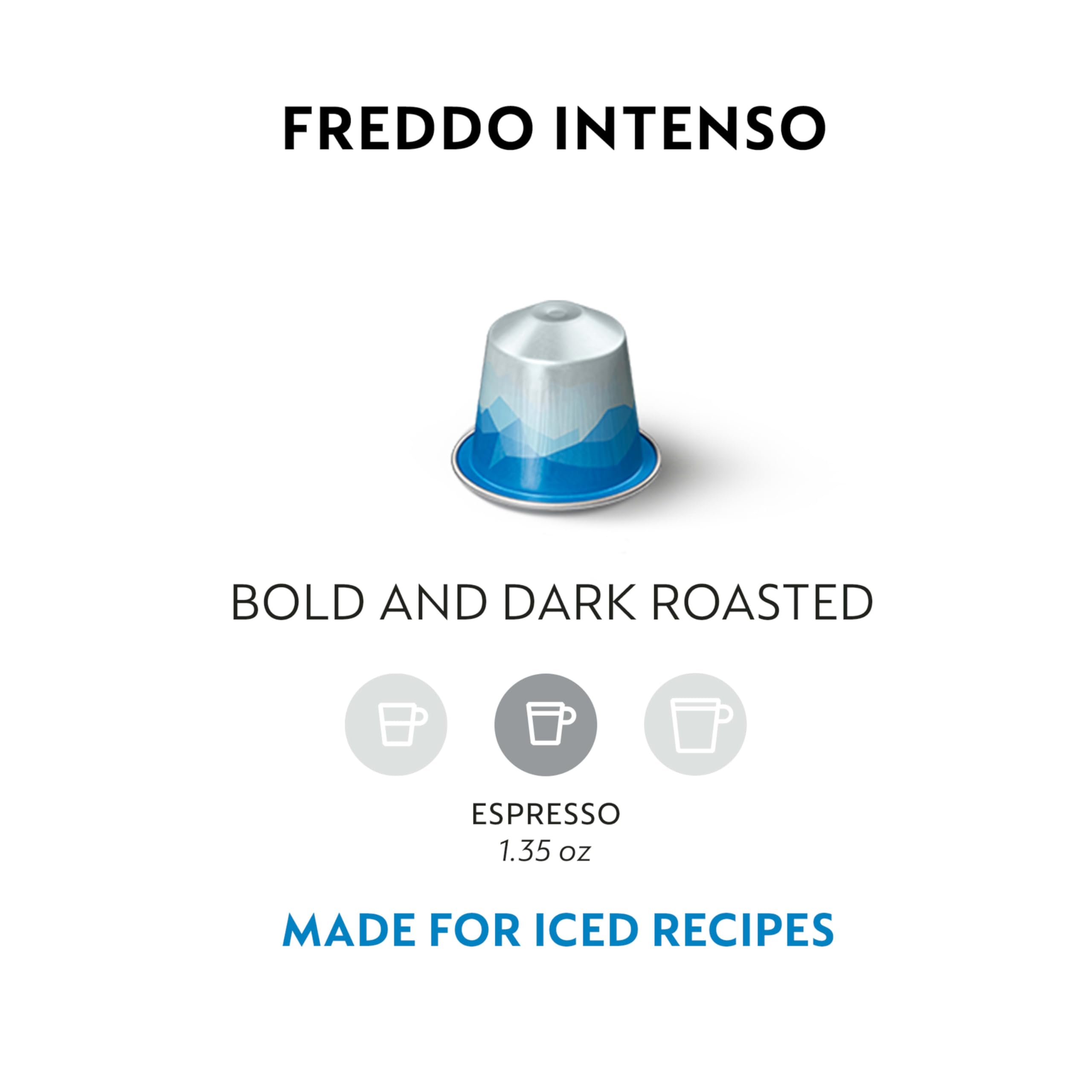 Nespresso Capsules Original, Freddo Intenso, 50-Count Espresso Coffee Pods, Brews 1.35oz.