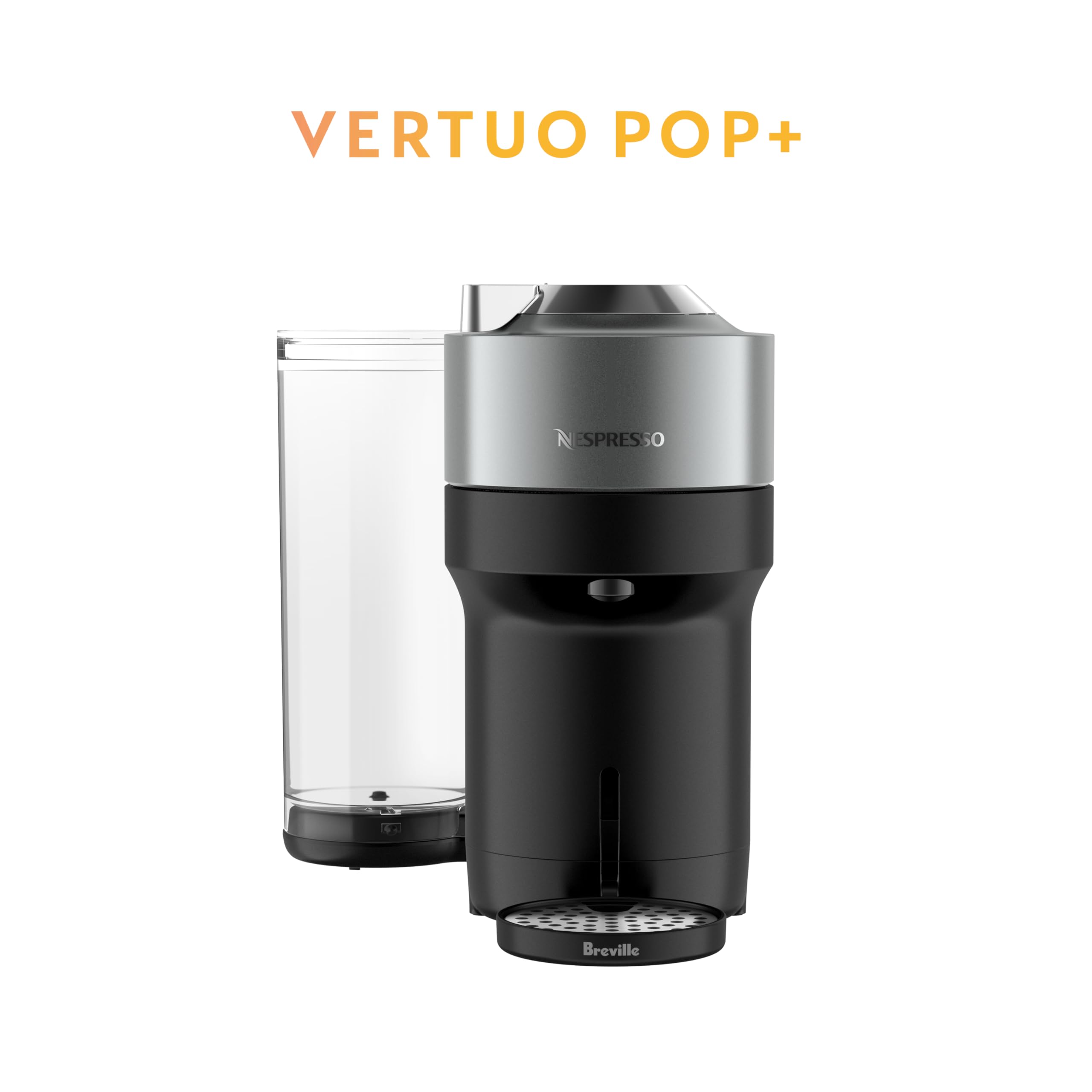 Nespresso Vertuo Pop+ Deluxe Coffee and Espresso Maker by Breville with Milk Frother, Titan