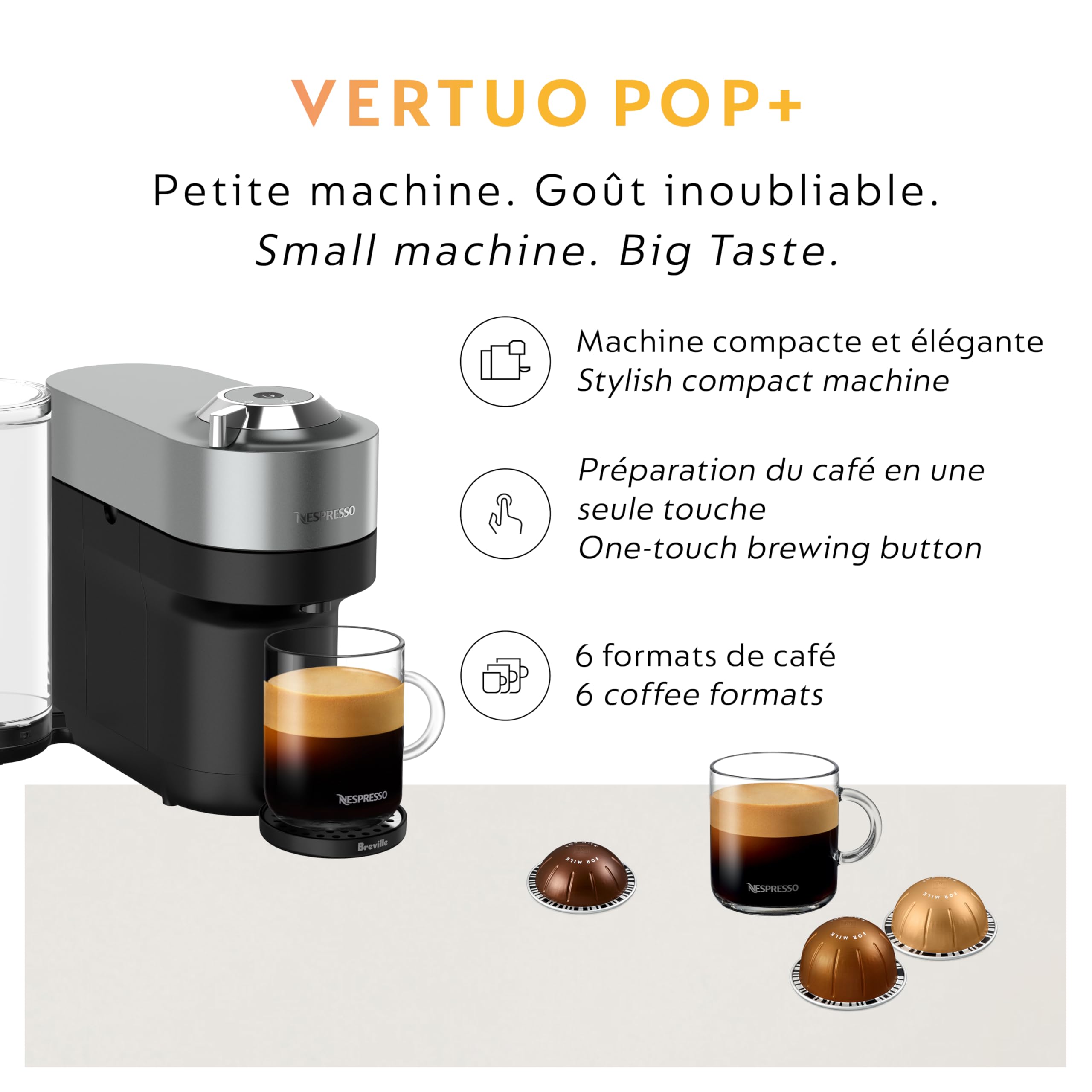 219-nespresso-vertuo-pop-deluxe-coffee-and-espresso-maker-by-breville-with-milk-frother-titan-7.jpg Nespresso Vertuo Pop+ Deluxe Coffee and Espresso Maker by Breville with Milk Frother, Titan