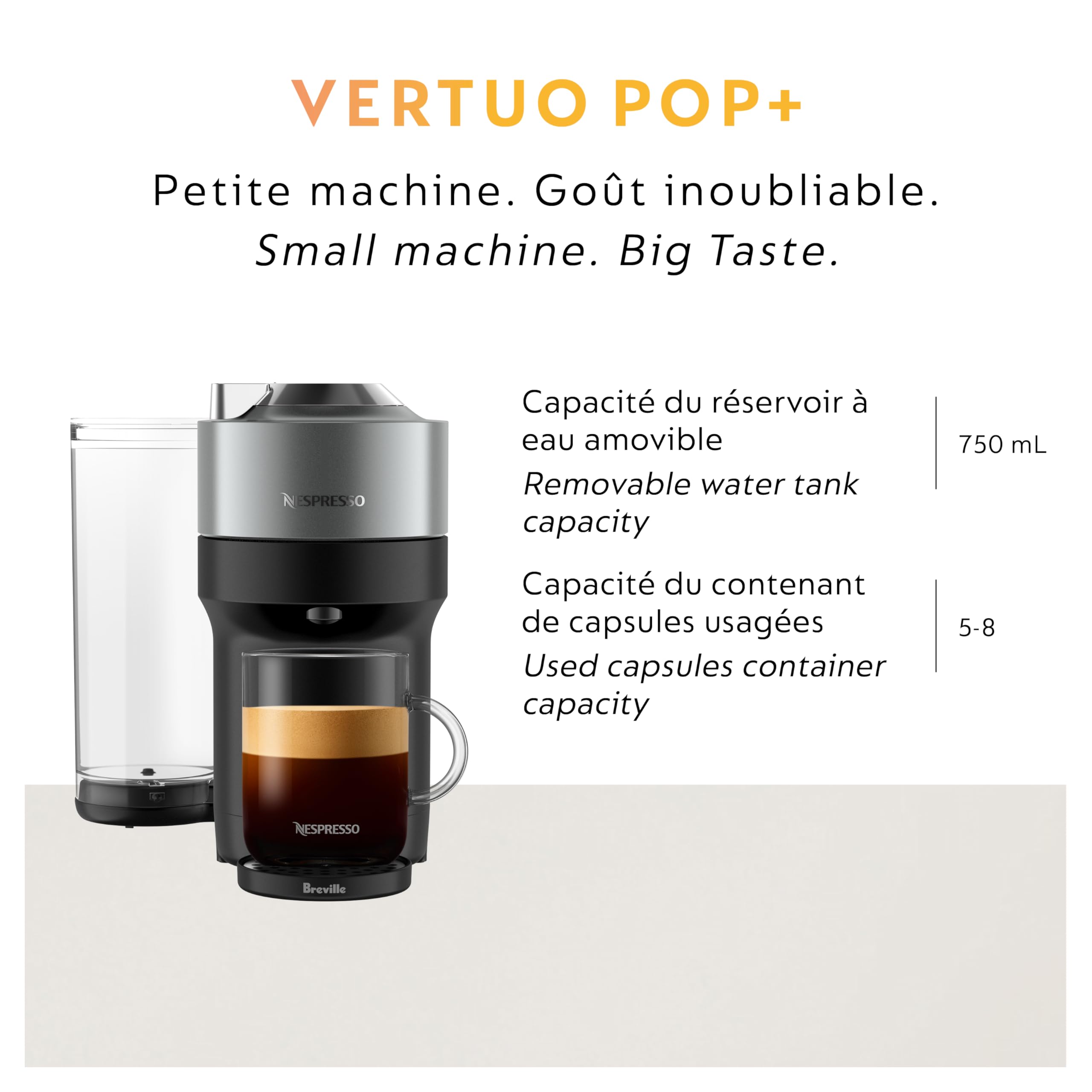 219-nespresso-vertuo-pop-deluxe-coffee-and-espresso-maker-by-breville-with-milk-frother-titan-8.jpg Nespresso Vertuo Pop+ Deluxe Coffee and Espresso Maker by Breville with Milk Frother, Titan