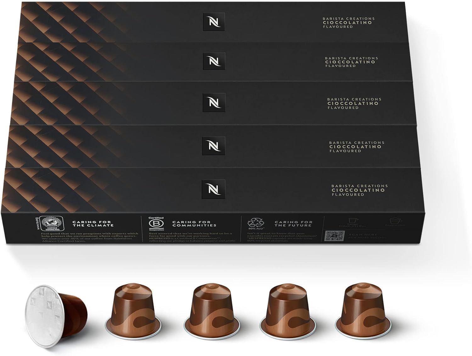 Nespresso OriginalLine, Cioccolatino, 50 Count Espresso Coffee Pods