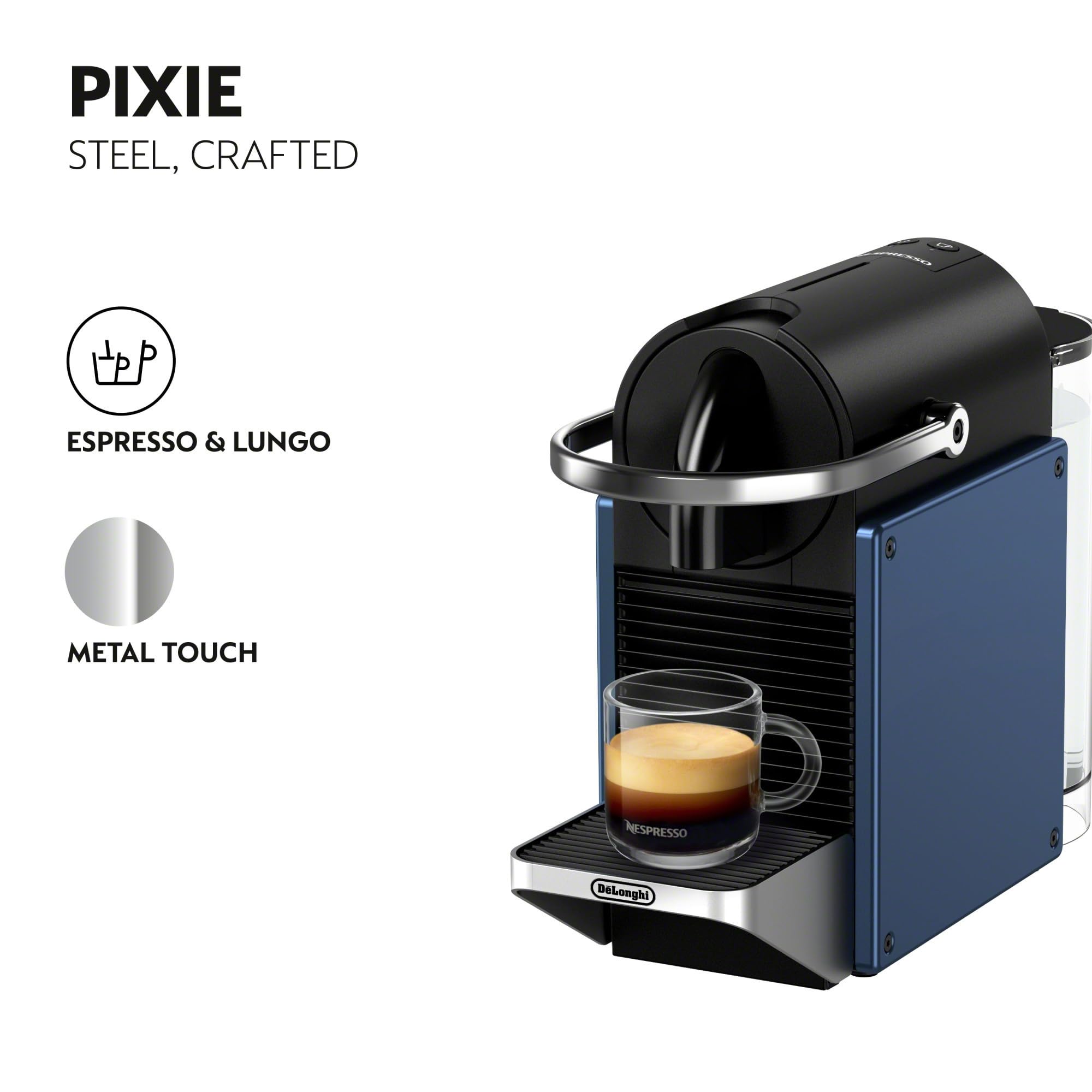 Nespresso Pixie Espresso Machine by De'Longhi, Dark Blue