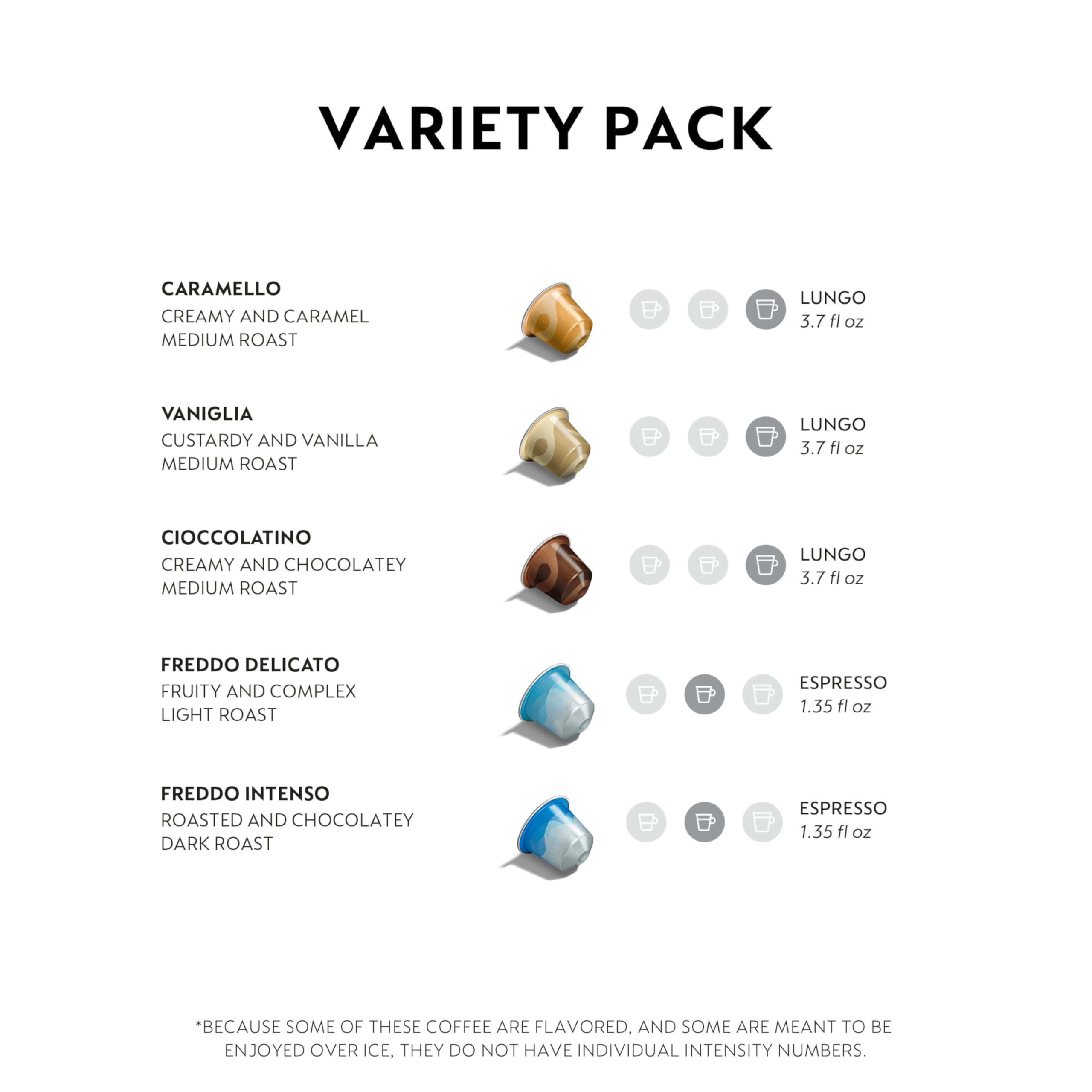 Nespresso Capsules Original, Barista Variety Pack, 100-Count Espresso Coffee Pods, Brews 3.7 fl. oz.