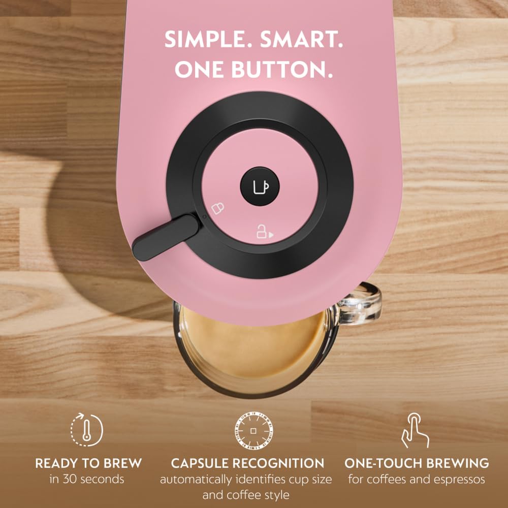 Nespresso Vertuo Pop+ Coffee and Espresso Maker by De'Longhi with Milk Frother, Candy Pink