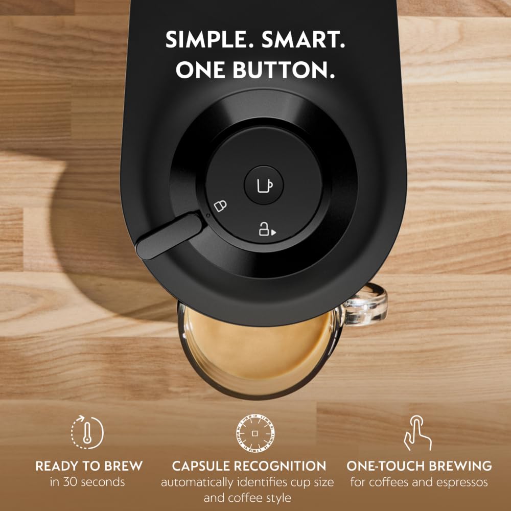 Nespresso Vertuo Pop+ Coffee and Espresso Machine by De'Longhi, Liquorice Black