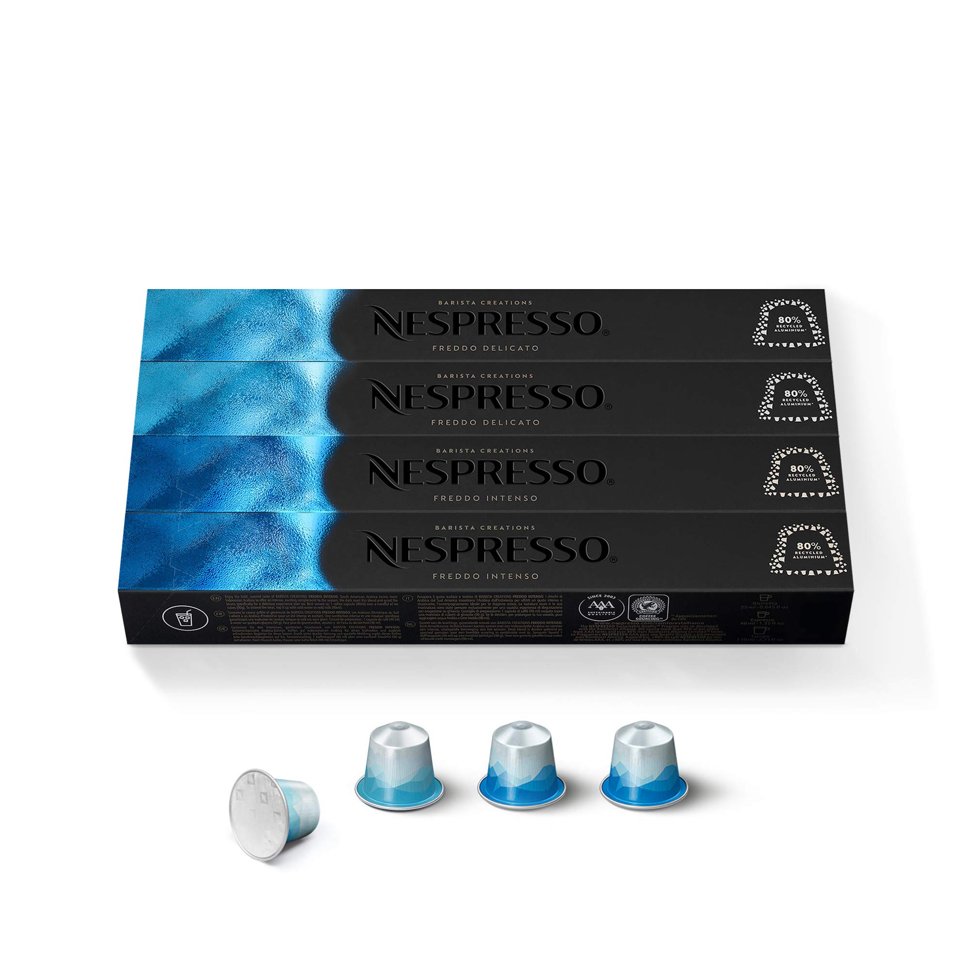 Nespresso Capsules OriginalLine, Iced Coffee Variety Pack, 40-Count Espresso Coffee Pods, Brews 1.35oz.