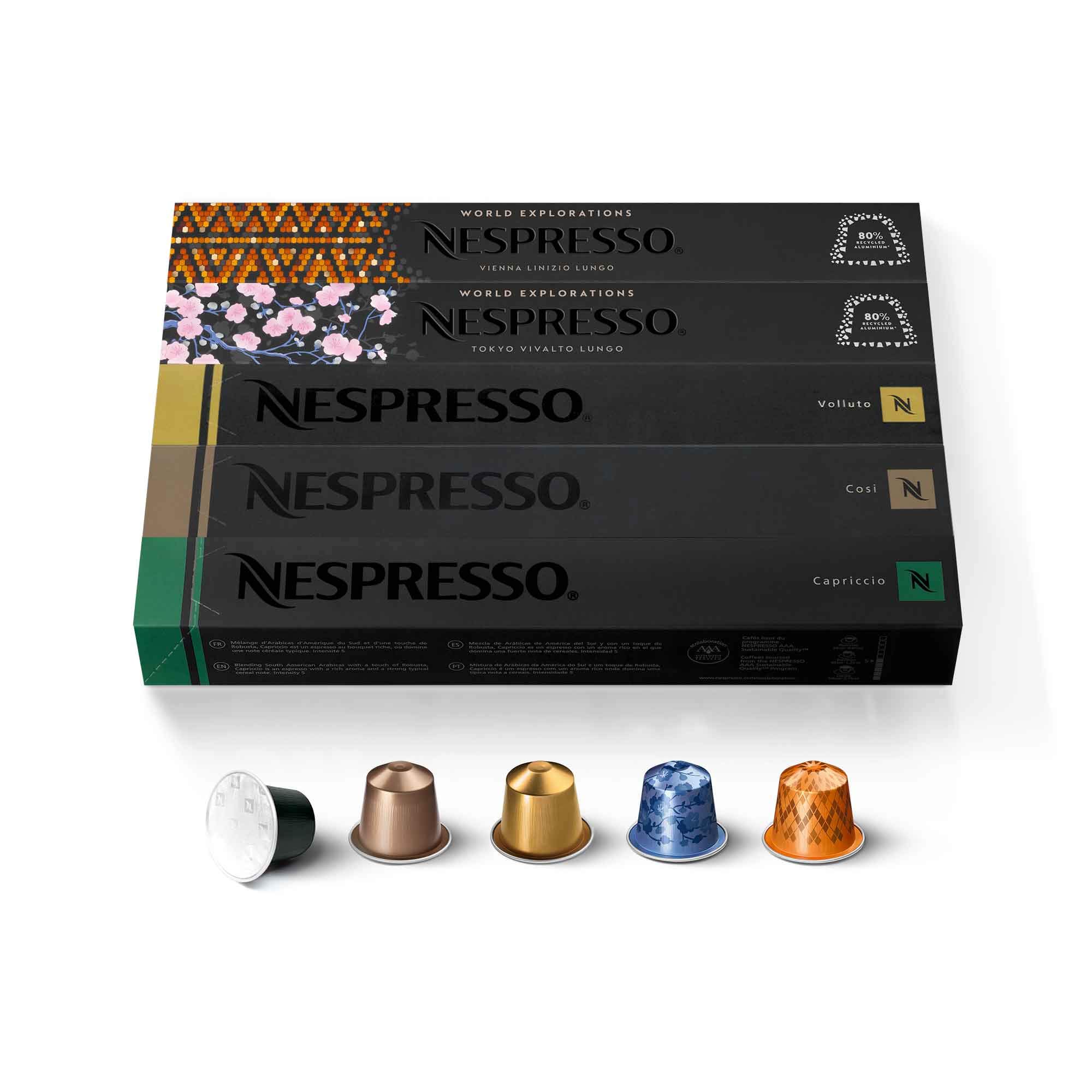 Nespresso Capsules Original Line, Mild Roast Blend Variety Pack, Mild Roast Coffee, 50 Count Coffee Pods