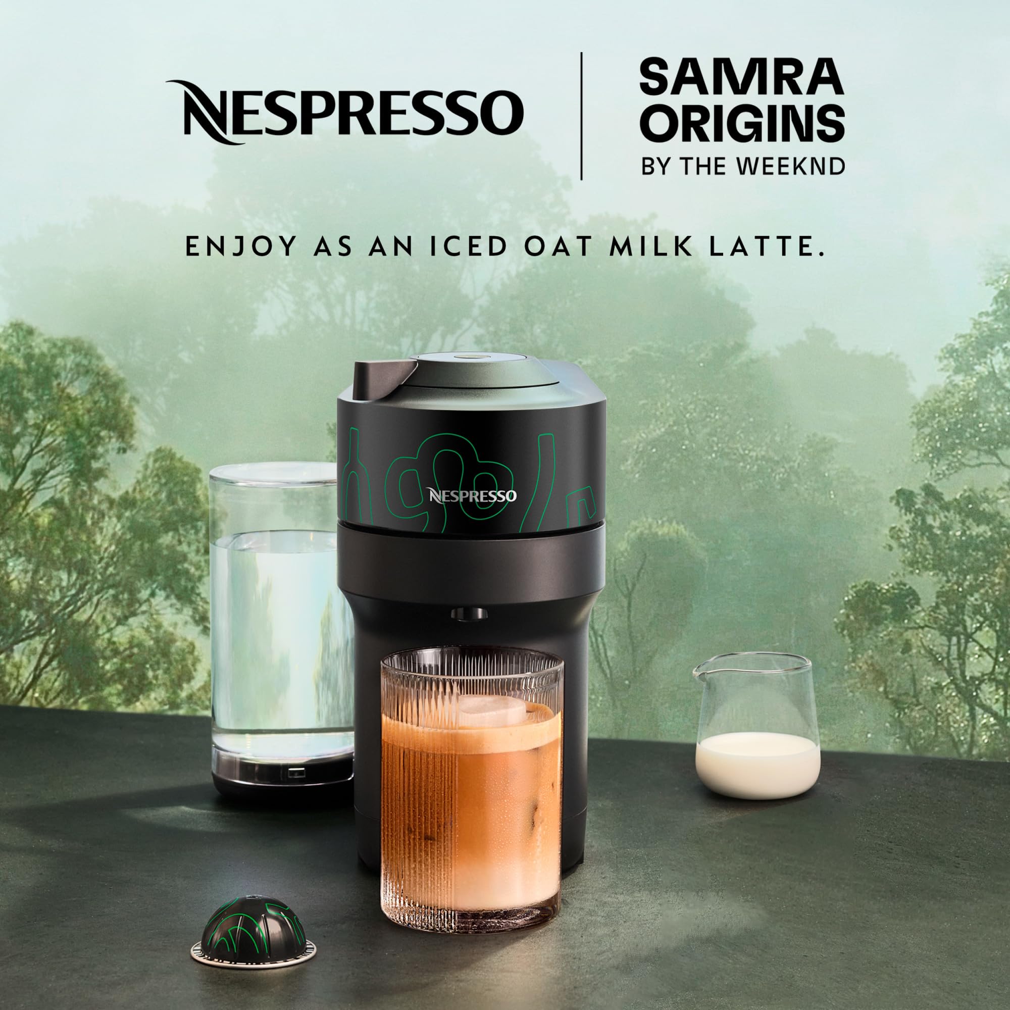 Nespresso Vertuo Pop+ Coffee and Espresso Maker by Breville, Samra Origins by The Weeknd Metad Green