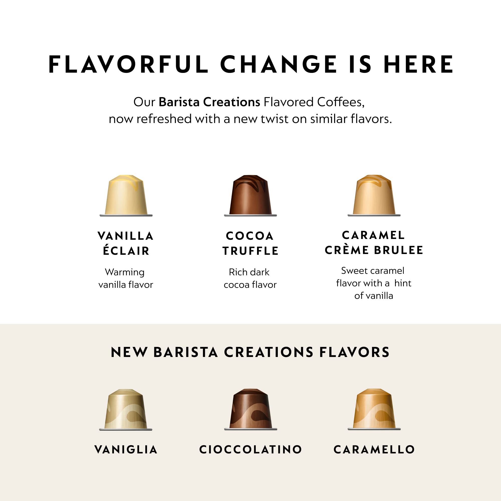 Nespresso Capsules Original Line, Barista Flavored Pack, Medium Roast Espresso Coffee, 30 Count Espresso Coffee Pods